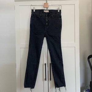 Button-fly Skinny Jeans